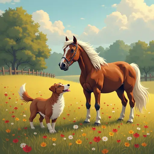 Horse And Dog