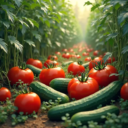 Tomato and Cucumber