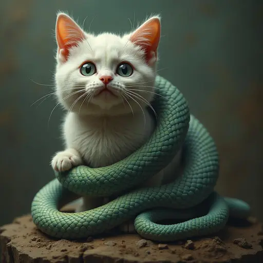 Cat Turns Into Snake