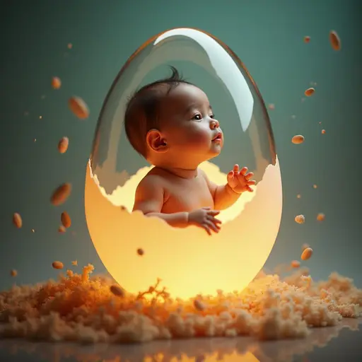 Baby Coming Out of Egg